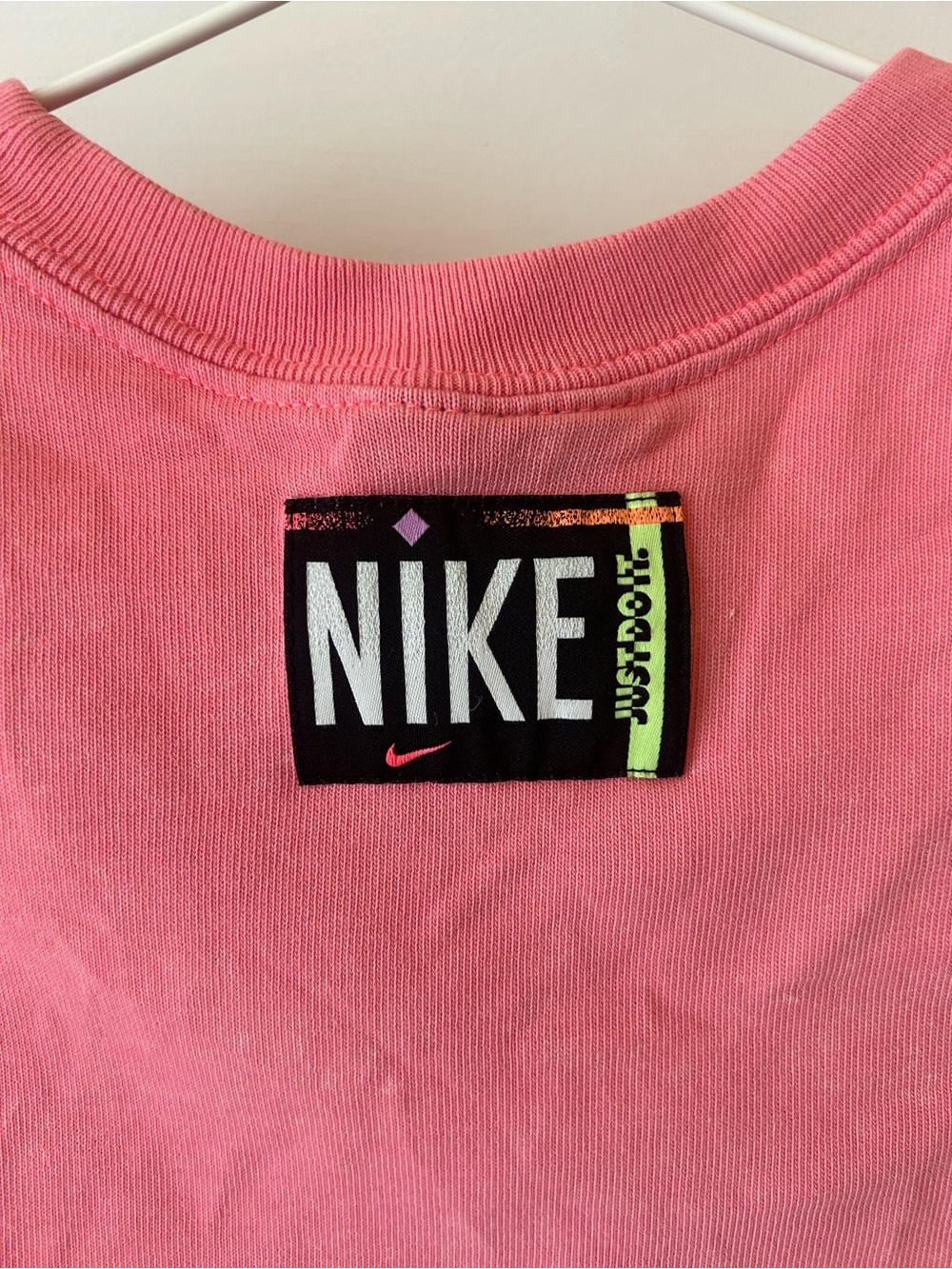 Nike Coral Pink Muscle Tank Crop Top - Picture 6 of 8